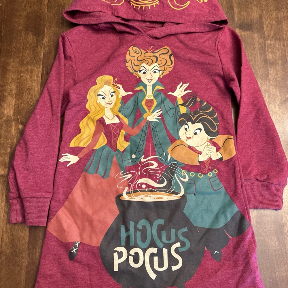 Hocus Pocus Girls Dress Shirt XS (4-5) Disney‎ Witch Halloween Spooky School 🎃